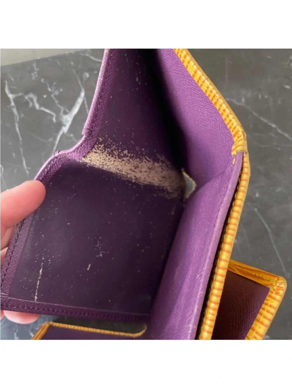 Louis Vuitton Yellow Epi Leather Small Bi-Fold Wallet